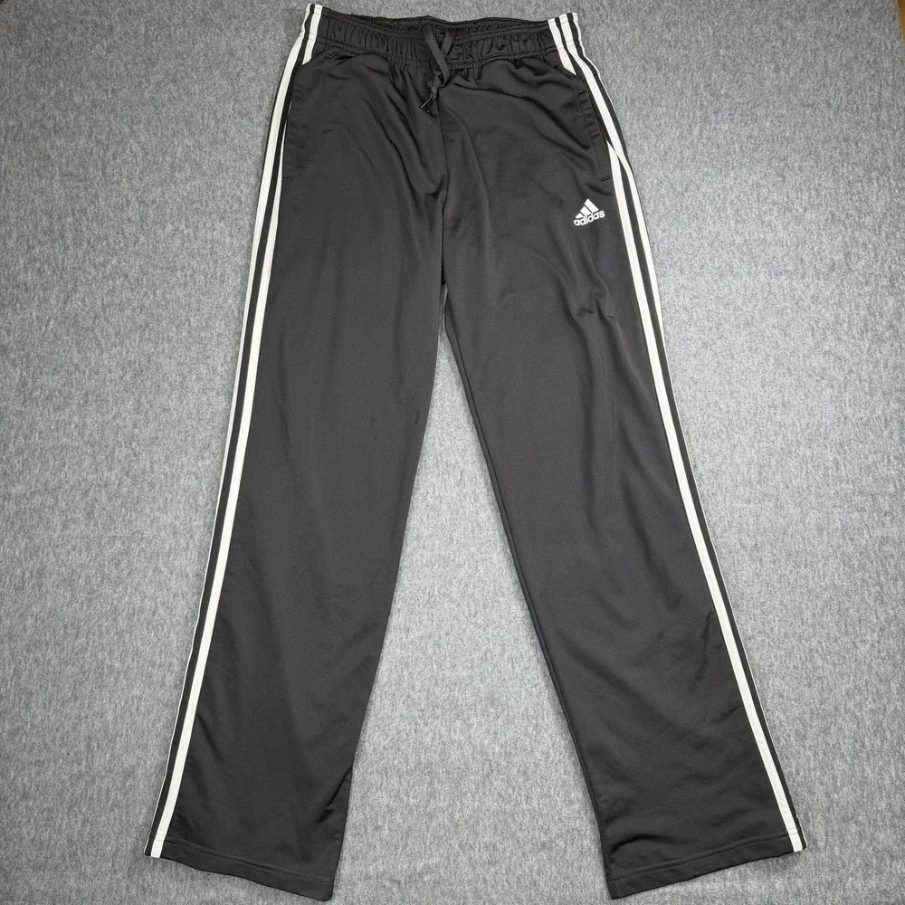 Adidas Pants Mens M Black Primegreen Essentials Open Hem Warm Up‎ Soccer Track
